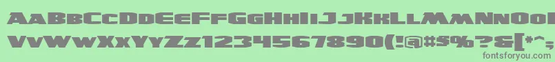 UltraviolentBb Font – Gray Fonts on Green Background