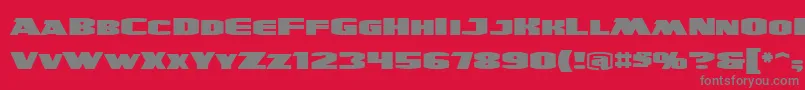 UltraviolentBb Font – Gray Fonts on Red Background