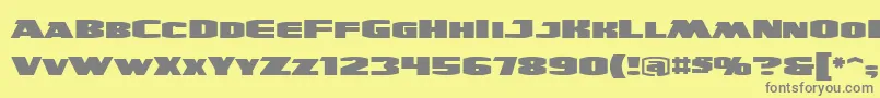 UltraviolentBb Font – Gray Fonts on Yellow Background