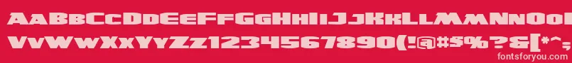 UltraviolentBb Font – Pink Fonts on Red Background