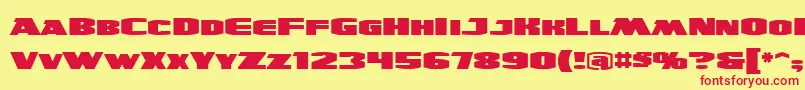 UltraviolentBb Font – Red Fonts on Yellow Background