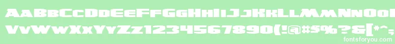 UltraviolentBb Font – White Fonts on Green Background