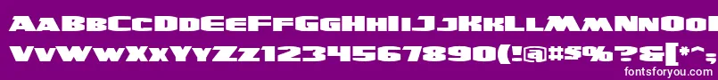 UltraviolentBb Font – White Fonts on Purple Background