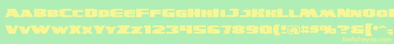 UltraviolentBb Font – Yellow Fonts on Green Background