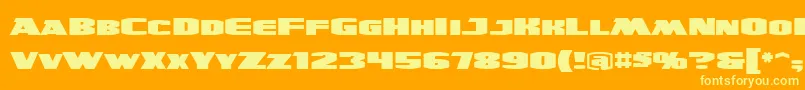 UltraviolentBb Font – Yellow Fonts on Orange Background