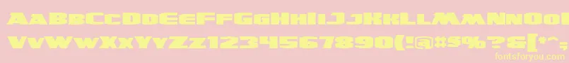 UltraviolentBb Font – Yellow Fonts on Pink Background