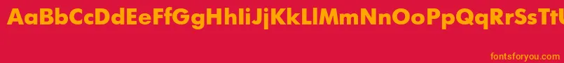 Futurisextractt Font – Orange Fonts on Red Background