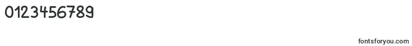 フォントSchuboisehandwrite – 数字と数値のためのフォント