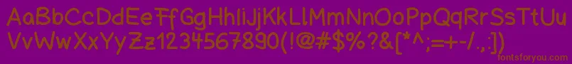 Schuboisehandwrite Font – Brown Fonts on Purple Background