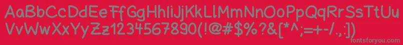 Schuboisehandwrite Font – Gray Fonts on Red Background