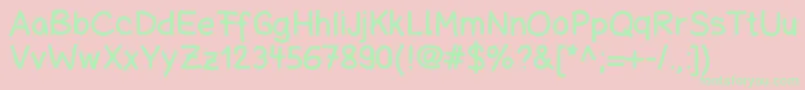 Schuboisehandwrite Font – Green Fonts on Pink Background