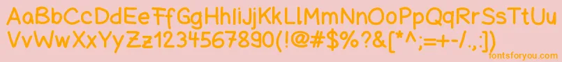 Schuboisehandwrite Font – Orange Fonts on Pink Background