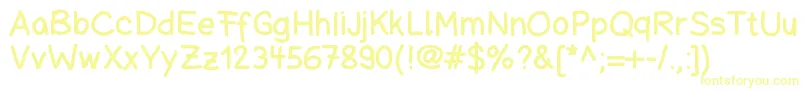 Schuboisehandwrite Font – Yellow Fonts on White Background