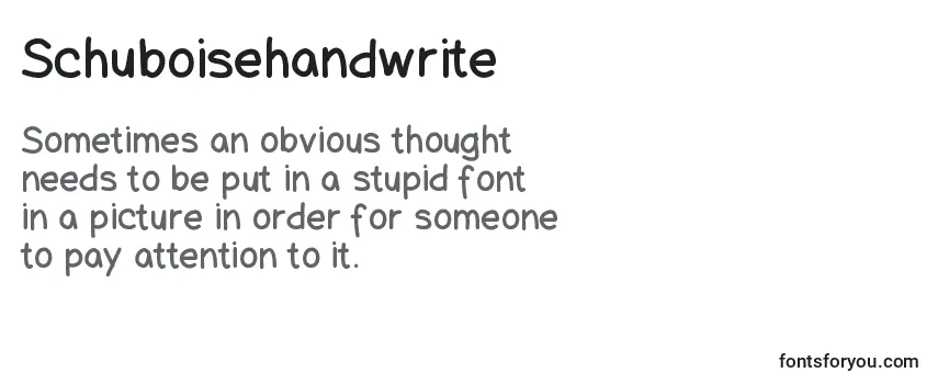 Review of the Schuboisehandwrite Font