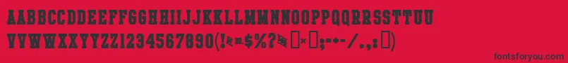 IntramuralBoldJl Font – Black Fonts on Red Background