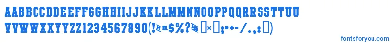 フォントIntramuralBoldJl – 白い背景に青い文字