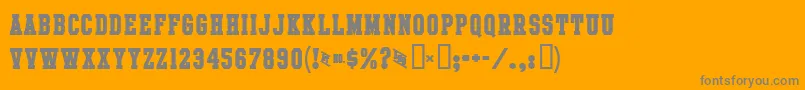 IntramuralBoldJl Font – Gray Fonts on Orange Background