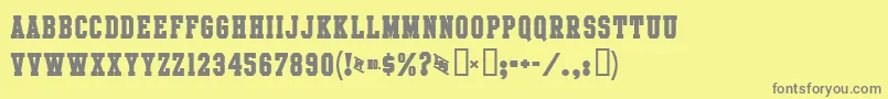 IntramuralBoldJl Font – Gray Fonts on Yellow Background