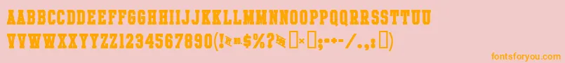 IntramuralBoldJl Font – Orange Fonts on Pink Background