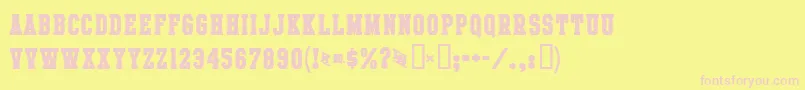 IntramuralBoldJl Font – Pink Fonts on Yellow Background