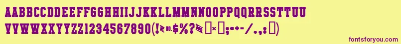 IntramuralBoldJl Font – Purple Fonts on Yellow Background