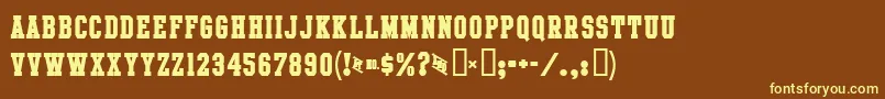 IntramuralBoldJl Font – Yellow Fonts on Brown Background