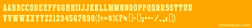 IntramuralBoldJl Font – Yellow Fonts on Orange Background