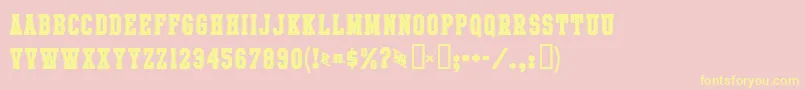 IntramuralBoldJl Font – Yellow Fonts on Pink Background