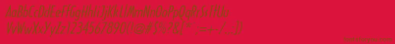 ArcaneItalic Font – Brown Fonts on Red Background