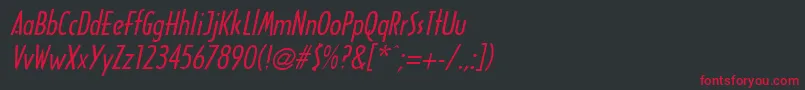 fuente ArcaneItalic – Fuentes Rojas Sobre Fondo Negro