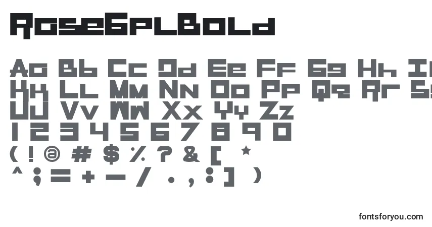 A fonte RaseGplBold (103574) – alfabeto, números, caracteres especiais