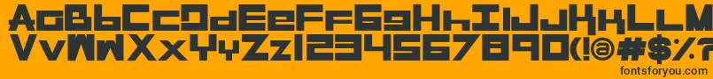 RaseGplBold Font – Black Fonts on Orange Background