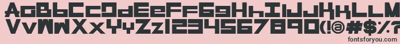 フォントRaseGplBold – ピンクの背景に黒い文字