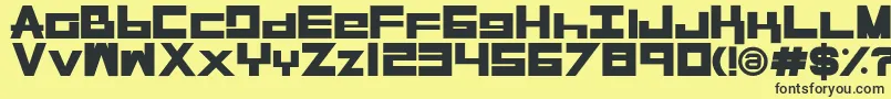 RaseGplBold Font – Black Fonts on Yellow Background