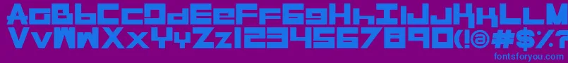 RaseGplBold Font – Blue Fonts on Purple Background