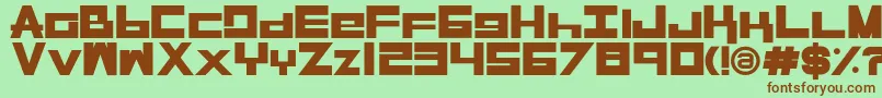 RaseGplBold Font – Brown Fonts on Green Background