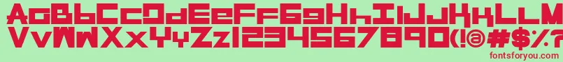 RaseGplBold Font – Red Fonts on Green Background
