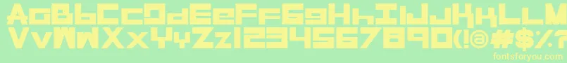 RaseGplBold Font – Yellow Fonts on Green Background