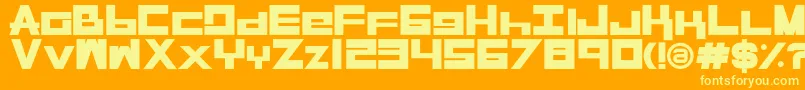 RaseGplBold Font – Yellow Fonts on Orange Background