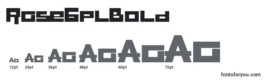 Размеры шрифта RaseGplBold (103574)