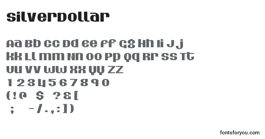 SilverDollar-fontti – aakkoset, numerot, erikoismerkit