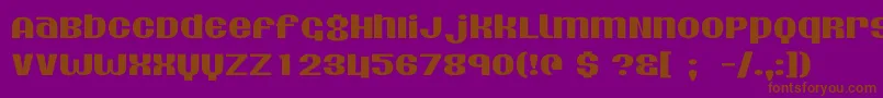 SilverDollar Font – Brown Fonts on Purple Background