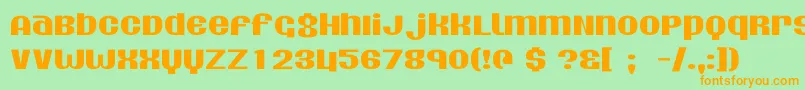 SilverDollar Font – Orange Fonts on Green Background