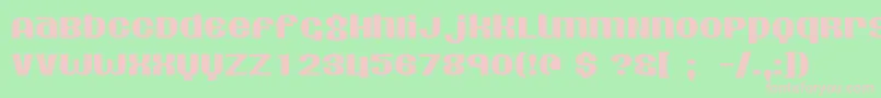 SilverDollar Font – Pink Fonts on Green Background