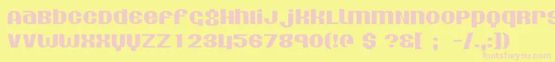 SilverDollar Font – Pink Fonts on Yellow Background