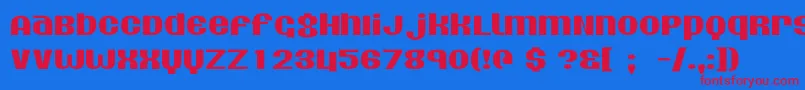 SilverDollar Font – Red Fonts on Blue Background