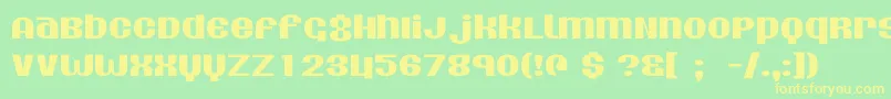 SilverDollar Font – Yellow Fonts on Green Background