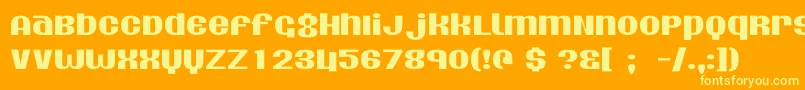 SilverDollar Font – Yellow Fonts on Orange Background