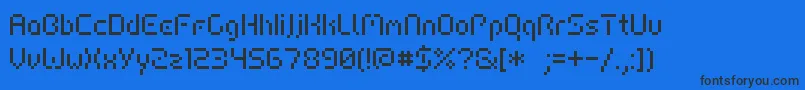 Шрифт HiairportFfmcond – чёрные шрифты на синем фоне
