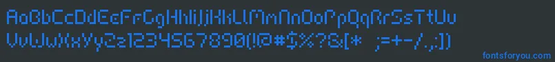 Шрифт HiairportFfmcond – синие шрифты на чёрном фоне
